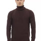 Brown Merino Wool Men Sweater