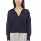 Blue Wool Women Sweater