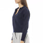 Blue Wool Women Sweater