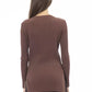 Brown Viscose Women Sweater