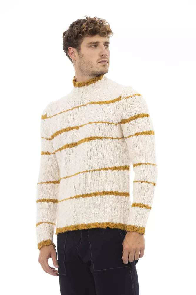 Beige Alpaca Men Sweater