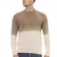 Beige Alpaca Leather Men Sweater