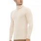 Beige Alpaca Leather Men Sweater