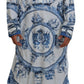 Majestic Blue Cotton-Silk Thobe Robe