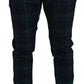 Elegant Plaid Wool Dress Pants