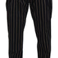 Elegant Striped Chino Tapered Pants