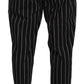 Elegant Striped Chino Tapered Pants