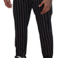 Elegant Striped Chino Tapered Pants