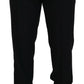 Elegant Slim Fit Black Dress Trousers