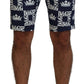 Casual Crown Print Chinos Shorts