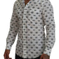 Slim Fit Crown Print Dress Shirt