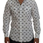 Slim Fit Crown Print Dress Shirt