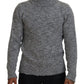 Elegant Gray Wool-Blend Turtleneck Sweater