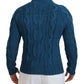 Elegant Blue Crewneck Sweater