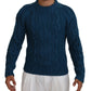 Elegant Blue Crewneck Sweater