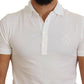 Elegant White Cotton Blend Polo