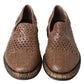 Elegant Leather Slipper Loafers in Brown