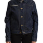 Chic Dark Blue Denim Jacket