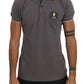 Elegant Grey Cotton Polo Shirt