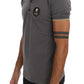 Elegant Grey Cotton Polo Shirt