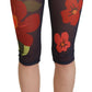 Elegant Floral Print High Waist Leggings