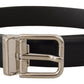 Elegant Leather Belt with Metal Buckle