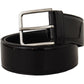 Elegant Black Leather Belt