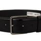 Elegant Black Leather Belt