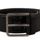 Elegant Black Leather Belt