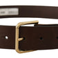 Elegant Dark Brown Leather Belt