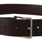 Elegant Dark Brown Leather Belt