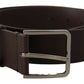 Elegant Dark Brown Leather Belt