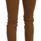 Chic Mid Waist Skinny Cotton Pants