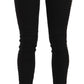 Chic Mid Waist Skinny Black Denim