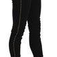 Chic Mid Waist Skinny Black Denim