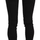 Chic Mid Waist Skinny Black Denim