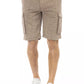 Brown Cotton Men Cargo Short