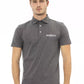 Gray Cotton Men Polo