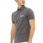 Gray Cotton Men Polo