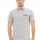 Gray Cotton Men Polo