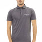 Gray Cotton Men Polo