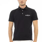 Black Cotton Men Polo Shirt