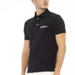 Black Cotton Men Polo Shirt