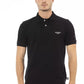 Black Cotton Men Polo Shirt