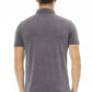 Gray Cotton Men Polo