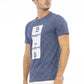 Blue Cotton Men T-Shirt