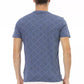 Blue Cotton Men T-Shirt