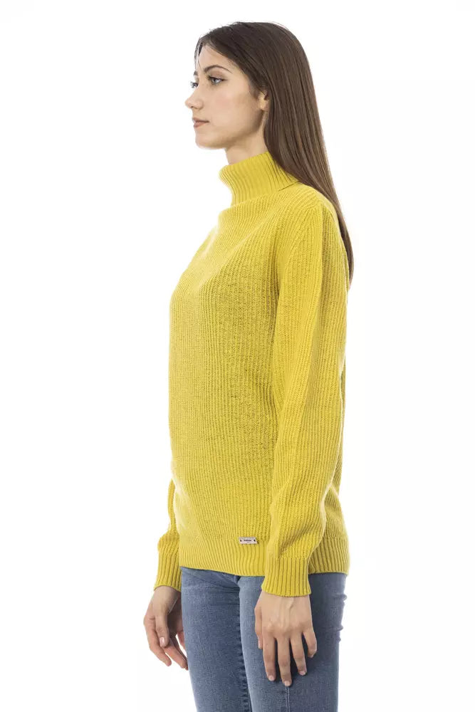 Yellow Wool Women Sweater