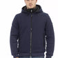 Blue Polyester Men Jacket