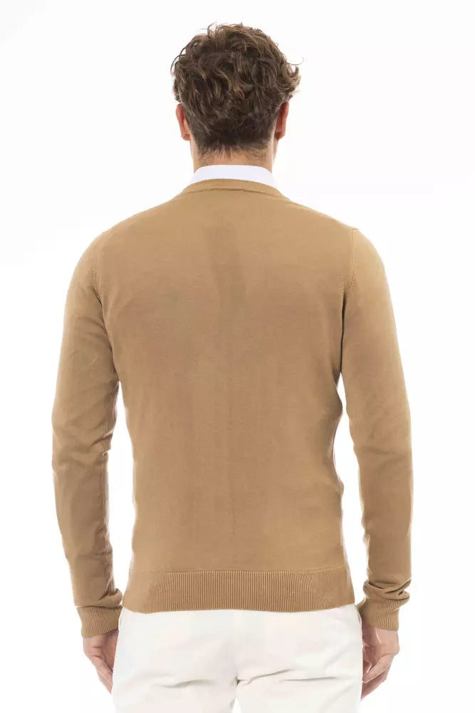 Beige Cashmere Men Sweater